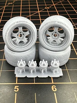 1/24 18 Inch Work Meister SP1 Rims With Advan Tires  • $25.65