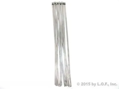 10 Pc Stainless Steel Metal Cable Zip Tie Strap Locking Exhaust Pipe Header 12  • $10.98