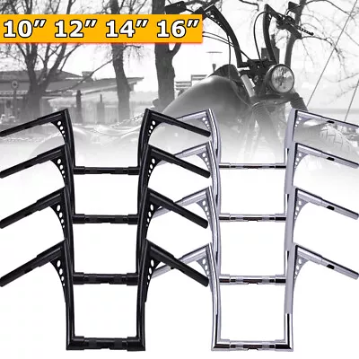 10  12  14  16  Rise Ape Hangers Handlebar For Harley Sportster Softail Dyna XL • $88.31