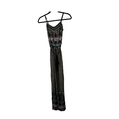 Flying Tomato Paisley Strappy Sleeveless Tassel Tie Waist Maxi Dress Womens Sz S • $18.99