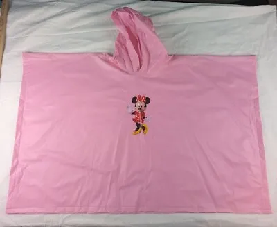 Minnie Mouse Disney Pink Hooded Poncho Rain Coat Disney Land  • $10