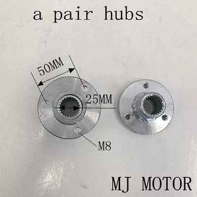 Pair (x2) Wheel Hub 25mm Spline 3 Stud Go Kart Buggy Drift Trike Quad Atv • $35