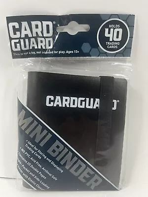 Collectors Card Guard Mini Trading Card Binder Black W/Strap-Holds 40  Cards-NEW • $5