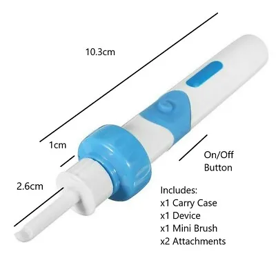 5pc Electric Cordless Ear Wax Remover Painless Cleaner Vacuum Cleaning Tool  • £5.99