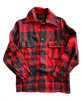 Vintage Wool Plaid Shirt Coat Vagabond CHIPPEWA Chore Pockets Size Small • $45