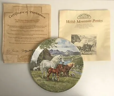 Davenport Pottery  Welsh Mountain Ponies  Ltd Collectors Plate With Certificate • £15.19