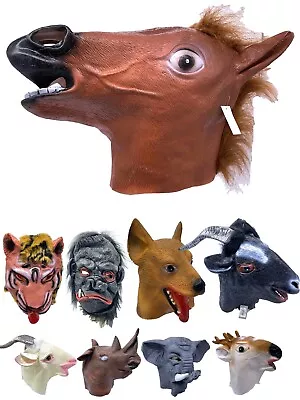 Horse Head Mask Latex Mask Animal Head Creepy Halloween Costume Accessories • $21.95