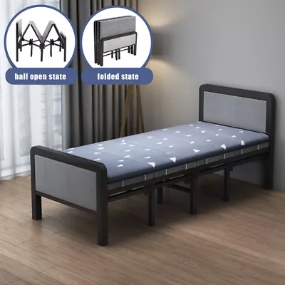 3FT Single Folding Guest Bed Portable Foldable Temporary Sleeper Space Saver UK • £125.95