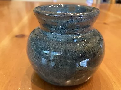 Vintage Hand Made Wheel Turned Pottery Stoneware Small Vase • $18.95