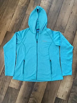 Eddie Bauer First Ascent Sweatshirt Womens XL Green Zip Up Hoodie Thumbholes • $18.99