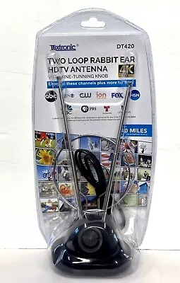 TV Antenna Digital HD UHF VHF TV Rabbit Ear With Booster Knob Control TV Antenna • $9.49