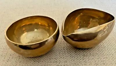 Vintage Thailand Bronze Solid Cream And Sugar Mid Century Modern 1960’s • $47.20