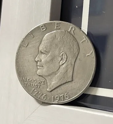 $1200 • Buy 1776-1976  Eisenhower Liberty Bell Moon Silver One Dollar US Bicentennial Coin