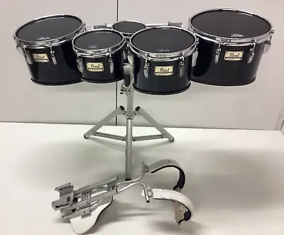 Pearl Championship Marching Band Tenors Quints Harness Stand 6 8 10 12 13 Black • $649.99