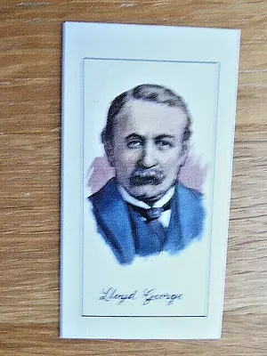 David Lloyd George Tobacco Card #21 Bat Historical Figures  1961 Mint • £1.99