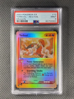 $22.87 • Buy Pokemon Card PSA 9 Mint Torkoal Ex Dragon 2003 Reverse Holo 12/97