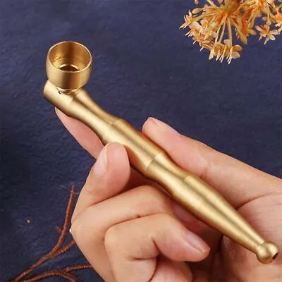 Metal Brass Pipe Portable Household Pipe Household Cigarette Tobacco Smoking USA • $10.79