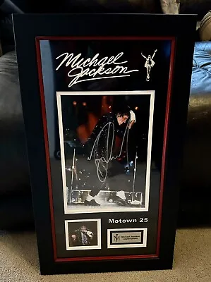 Michael Jackson Motown 25 Signed Framed Picture COA  • $1108.44