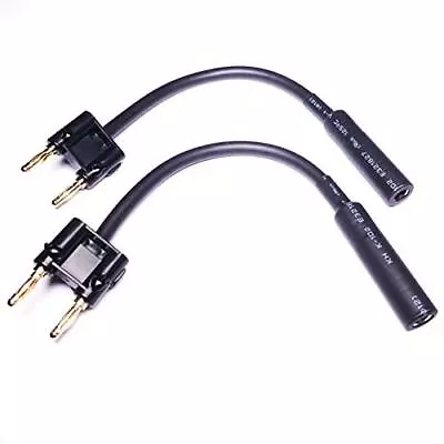 Cess081 Dual Banana Plugs To 1/4 Ts Jack Speaker Cable Adapter 2 Pack • $16.49