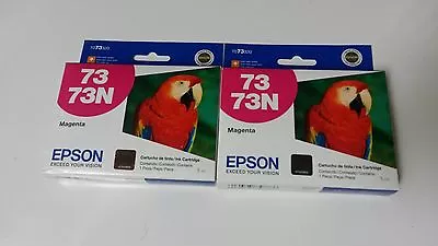 2 Genuine Epson T073320 - 73N  Magenta Ink Cartridges  Steal!!!!! • $11.99