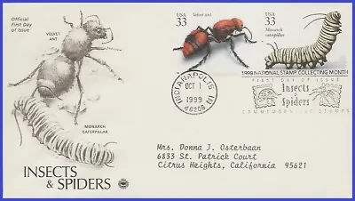 USA5 #3351i ADDR PCS ARTCRAFT FDC STR2  Insects And Spiders Velvet Ant • $2.50