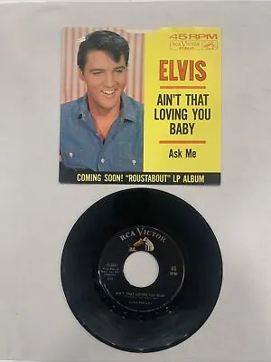 Aint That Loving You Baby Elvis Presley 45 RCA 47-8440 VG+ Picture Sleeve • $24.99