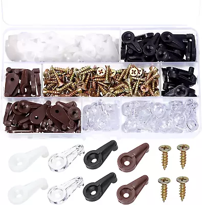 240Pcs Glass Retainer Clips Kit 4 Colors 4Mm Cabinet Glass Clips Cabinet Door  • £16.28