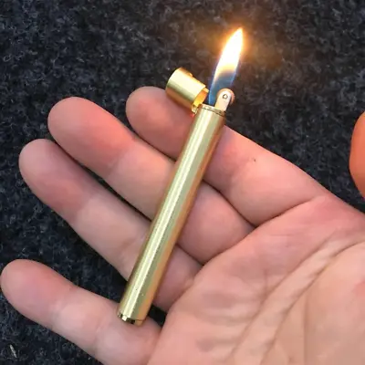 Mini Metal Vintage Retro Butane Gas Lighter Torch Brass Cigarette Lighters • $14.36