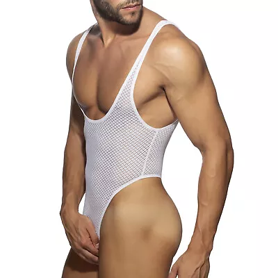 US Mens Sleeveless Thong Leotard Bodysuit One Piece Wrestling Singlet Undershirt • $12.87