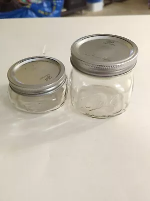 Two Mason Ball Jars/500 ML Each/125 Measurement Small Canning Jars Made In USA • $18.99