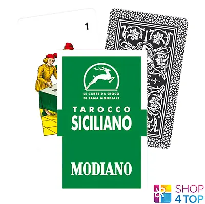 Tarocco Siciliano Playing Cards Tarot Deck Modiano Magic Green Sicilian New • $28.96