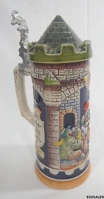 Vintage Gerz Germany Castle Tower Ceramic Top Lidded Stein • $200