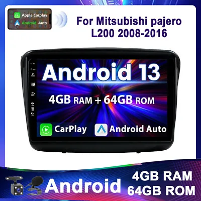 9  For Mitsubishi L200 Triton Android 13 Car Radio Stereo GPS WIFI CarPlay 64GB • $219.99