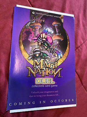 Magi Nation Duel CCG Promo Preview Poster Book Magazine Insert Card Game Purple • $15