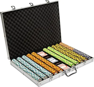 14 Gram 1000 Count Poker Set - Monte Carlo - 14G Clay Composite Chips With Alumi • $271.99