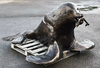 Sealion Statue / Sculpture Bronze Finish  / Metal Life Size • £1450