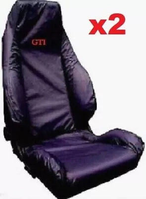 2 X EMBROIDERED CAR SEAT COVERS TO FIT MK2 VW GOLF GTI 16V G60 VR6 RECARO SEATS • $73.94