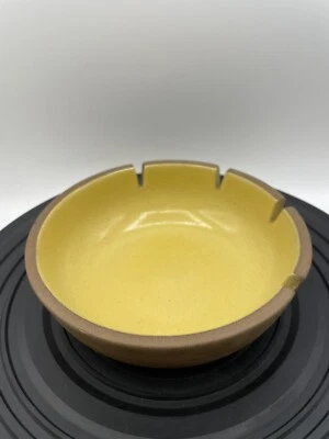 $40 • Buy Vintage HEATH Ceramics Ashtray ~ 4 Slot 6.5  Yellow Ash Tray USA