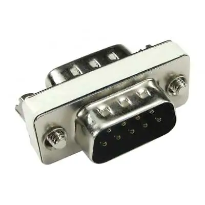 9 Pin Serial Male To Male Adapter Coupler Gender Changer Converter DB9 RS232 • £2.39