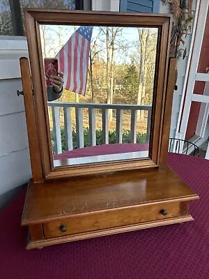 Vintage Leapold Stickley Vanity Shaving Dresser Top Mirror With Drawer Cherry • $450