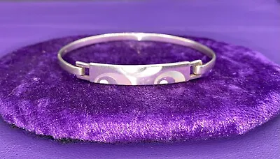 Beautiful KIT HEATH Sterling Silver BANGLE/BRACELET With Mother Of Pearl. VGC! • £36