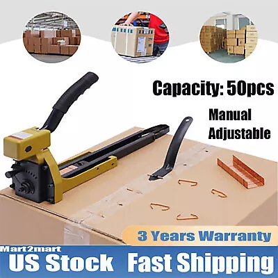 Manual Carton Box Closing Stapler Nailer 1-3/8  Crown Sealer Closer & Staples • $82.66