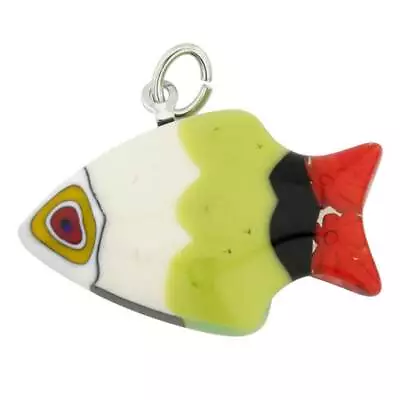 GlassOfVenice Murano Glass Millefiori Small Fish Pendant • $27.95