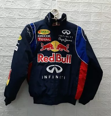 New Red Bull F1 Team Racing Redbull Cotton Padded Jacket Blue Size Large • $54.99