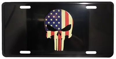 MOLON LABE USA SPARTAN SKULL TACTICAL BLACK 6 X12  Aluminum License Plate Tag • $9.88