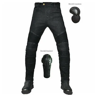 Motorcycle Pants Motorbike Armored Denim Biker Jeans Knight Trousers Waterproof • $98.97