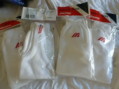 NEW JAPAN MIZUNO Baseball Stirrup Socks WHITE Awesome Quality  • $10.99