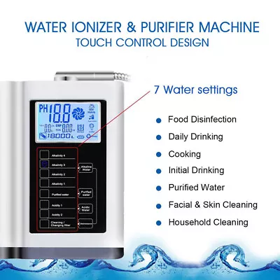 $599.49 • Buy Water Ionizer Purifier Filter Machine Home Kitchen Alkaline Acid PH3.5-10.5