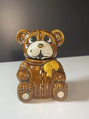 Vintage Ceramic Bear Honey Pot 5  Tall Kitchen Decor - No Dipper • $9.09