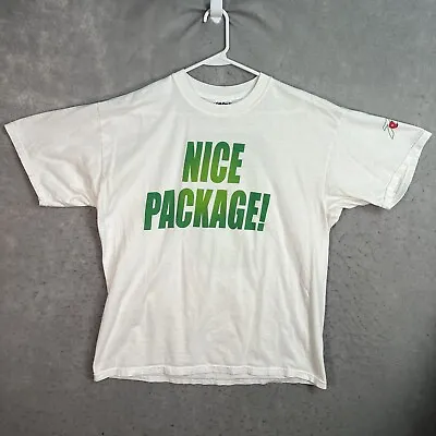 Vintage 90s 7up Nice Package Soda Soft Drink Promo T Shirt Adult XL White Mens • $34.99